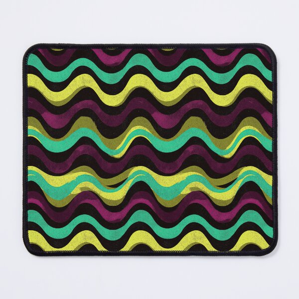 Item preview, Grunge Neon Wavy Ribbons on Black designed and sold by Piotrek0001.