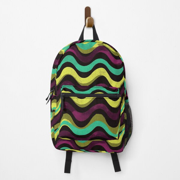 Item preview, Grunge Neon Wavy Ribbons on Black designed and sold by Piotrek0001.