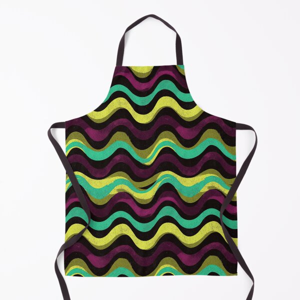 Item preview, Grunge Neon Wavy Ribbons on Black designed and sold by Piotrek0001.