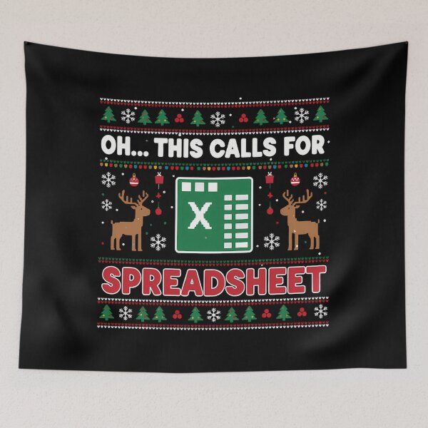 Item preview, Classic This For Christmas Oh Funny Spreadsheet Holiday Fashion Calls Nerd designed and sold by JasonCorvar.