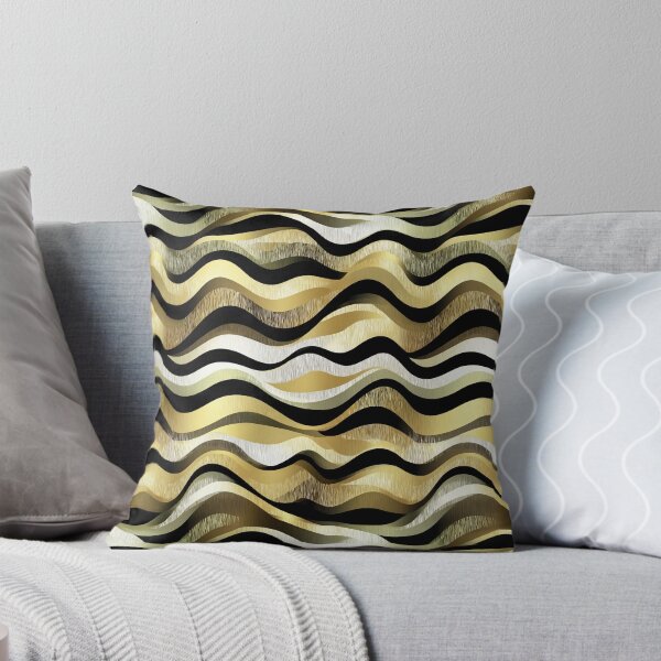 Item preview, Luxurious Gold and Black Wavy Stripes designed and sold by Piotrek0001.