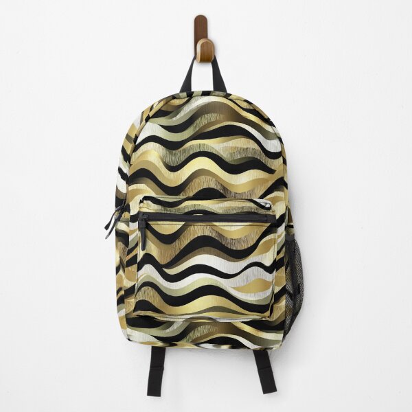 Item preview, Luxurious Gold and Black Wavy Stripes designed and sold by Piotrek0001.