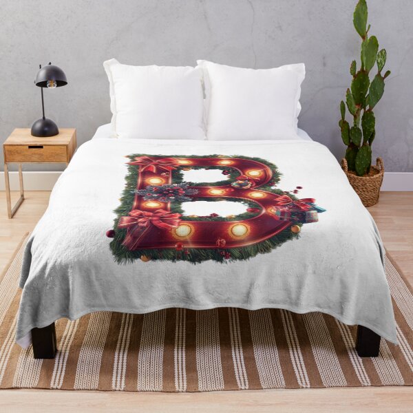 Item preview, Christmas Letter B Monogram – Festive Holiday Alphabet Design designed and sold by Cultradesign.