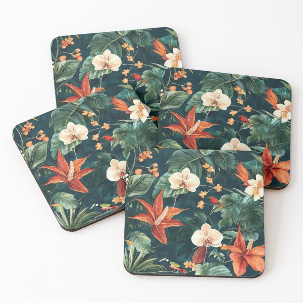 Item preview, Tropical Chorus – Hibiscus, Orchids & Jungle Birds designed and sold by hobbybox.