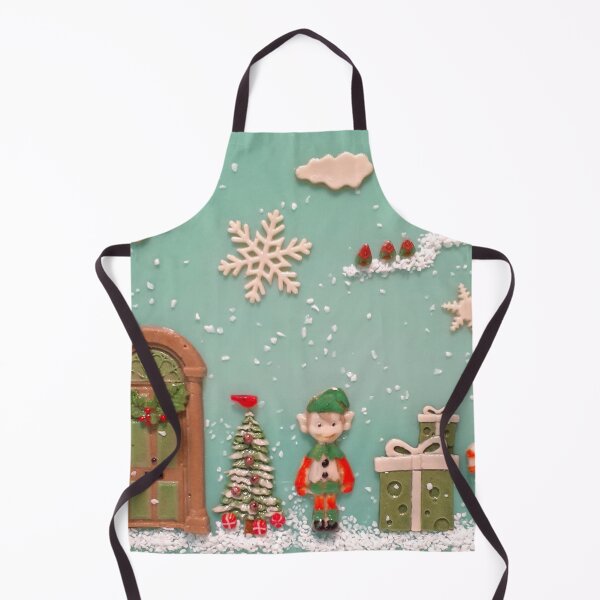 Item preview, Christmas Holiday Scene with Elf and Welcoming Door designed and sold by snowflakeglass.