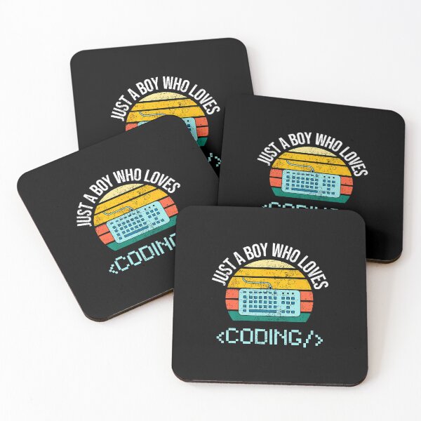 Item preview, Just A Boy Who Loves Coding Computer Funny designed and sold by JuanitaJulia.