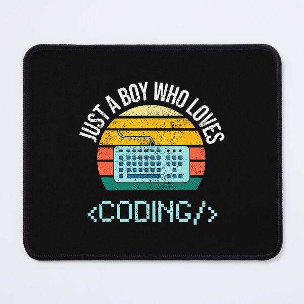 Item preview, Just A Boy Who Loves Coding Computer Funny designed and sold by JuanitaJulia.