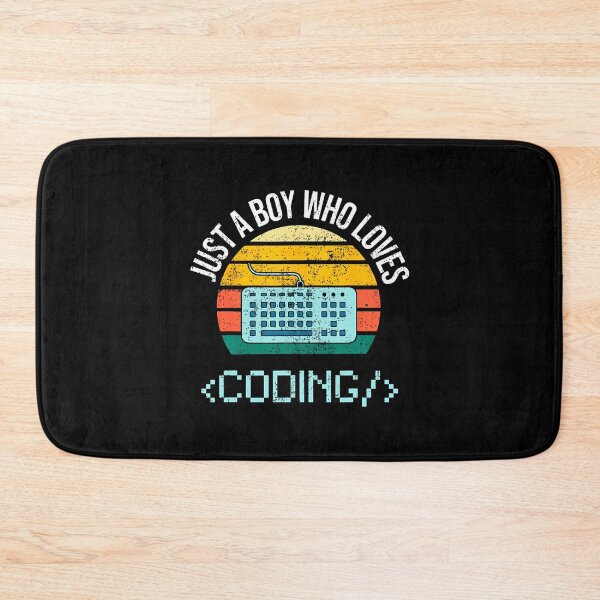Item preview, Just A Boy Who Loves Coding Computer Funny designed and sold by JuanitaJulia.