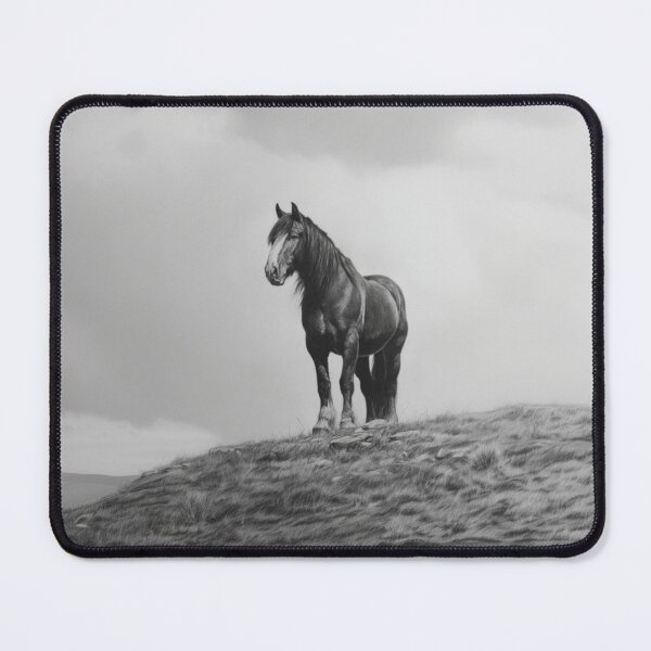 Item preview, A Percheron draft horse standing majestically on a hill Horses in Motion designed and sold by CDC40.