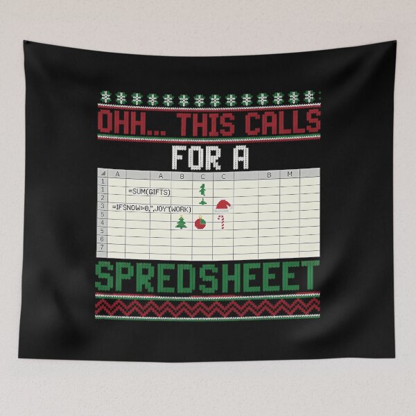 Item preview, This Christmas Nerd Funny Oh Holiday Calls For Spreadsheet Fashion Classic designed and sold by JasonCorvar.