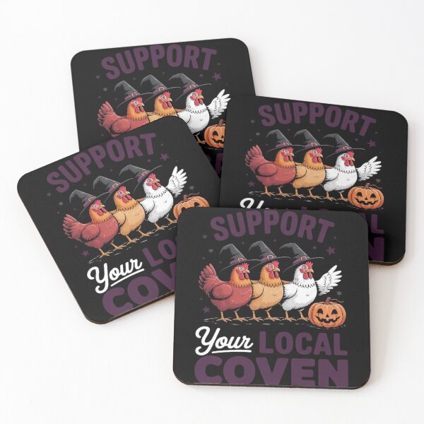 Item preview, Support Your Local Coven Witch Chicken Halloween Squad Look designed and sold by HardcoreTour.