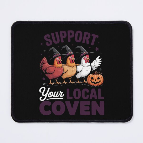 Item preview, Support Your Local Coven Witch Chicken Halloween Squad Look designed and sold by HardcoreTour.