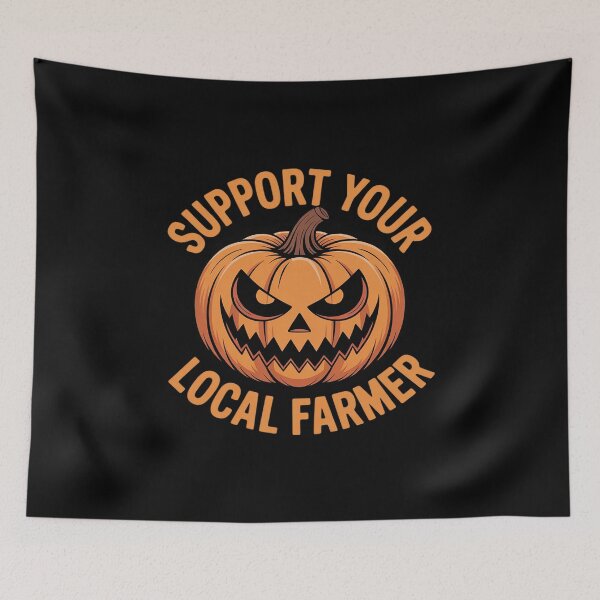 Item preview, Support Your Local Farmer Angry Pumpkin Halloween designed and sold by HardcoreTour.