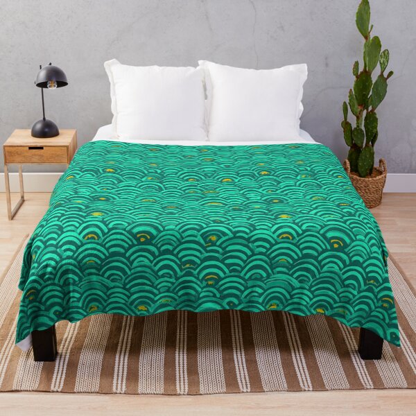 Item preview, Painted Teal and Yellow Scalloped Brushstrokes designed and sold by Piotrek0001.