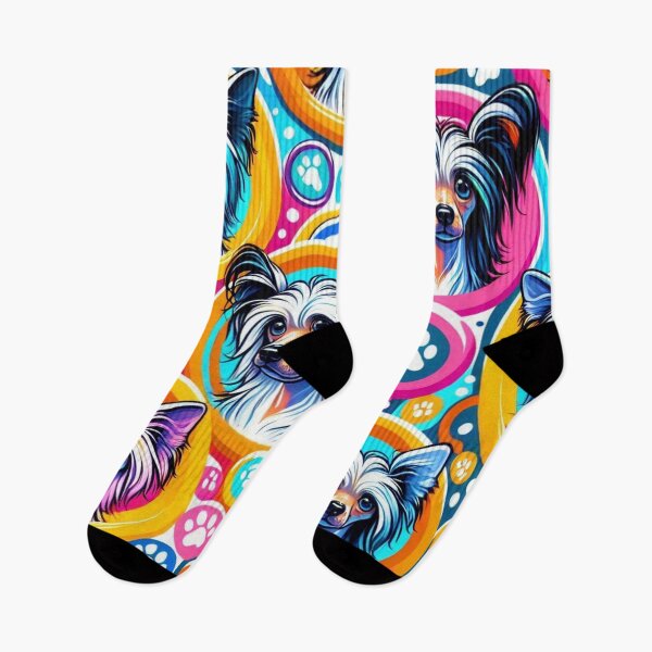 Item preview, Colorful Chinese Crested Dog Pattern designed and sold by Wags & Tails.
