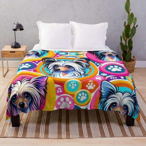 Item preview, Colorful Chinese Crested Dog Pattern designed and sold by Wags & Tails.
