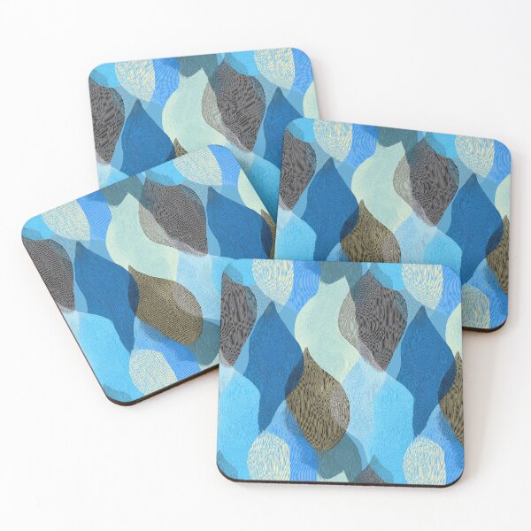 Item preview, Abstract Blue Vertical Organic Forms designed and sold by Piotrek0001.