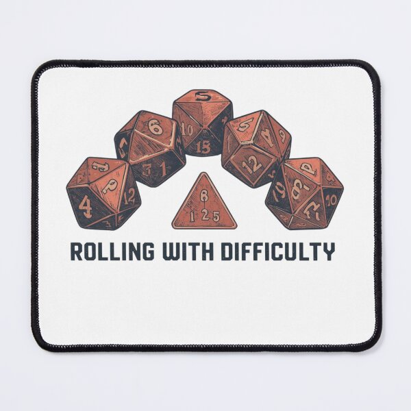 Item preview, Rolling With Difficulty – RPG Dice Design designed and sold by RED-MOUSE.