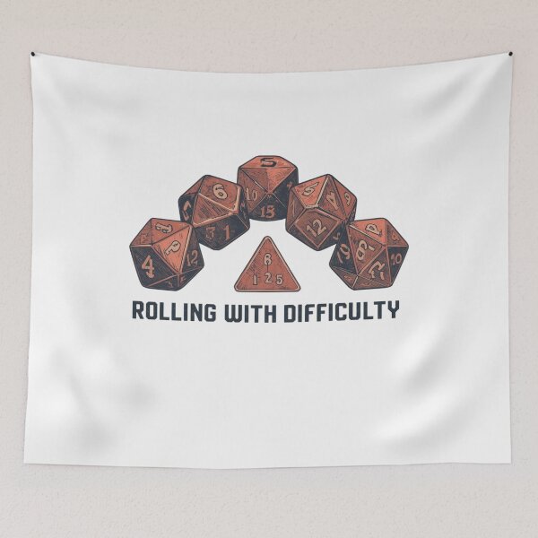 Item preview, Rolling With Difficulty – RPG Dice Design designed and sold by RED-MOUSE.