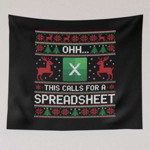 Item preview, Nerd Calls Fashion Classic Christmas Holiday Oh This For Funny Spreadsheet designed and sold by JasonCorvar.