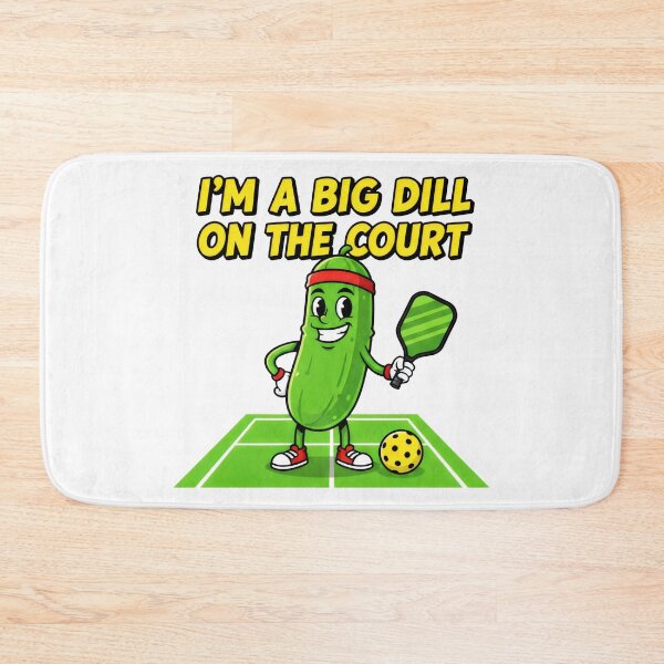 Item preview, I’m a Big Dill on the Court Funny Pickleball Pun Character Design designed and sold by SplashTastic.