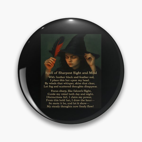 Item preview, Witch Casting Spell With Feather And Hat designed and sold by PriscillaMarks.