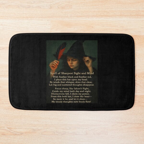 Item preview, Witch Casting Spell With Feather And Hat designed and sold by PriscillaMarks.