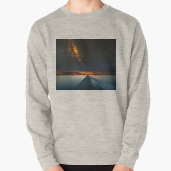 Milky Way over Long Jetty Pullover Sweatshirt