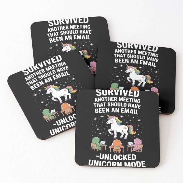 Item preview, Survived Another Meeting Unicorn Mode Graphic designed and sold by HardcoreTour.