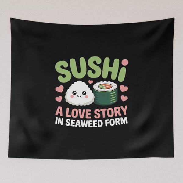 Item preview, Sushi A Love Story in Seaweed Form Kawaii Sushi designed and sold by HardcoreTour.