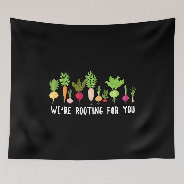 Item preview, We'Re Rooting For You  Funny Root Vegetable Pun Humor designed and sold by MavisJoseph.