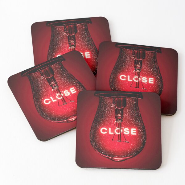 Item preview, Neon “CLOSE” Sign Inside Light Bulb – Modern Red Glow Aesthetic designed and sold by Grafititee.