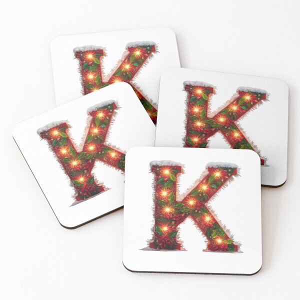 Item preview, Christmas Letter K Monogram – Festive Holiday Alphabet Design designed and sold by Cultradesign.