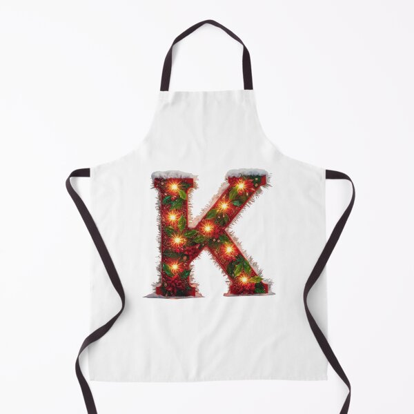 Item preview, Christmas Letter K Monogram – Festive Holiday Alphabet Design designed and sold by Cultradesign.