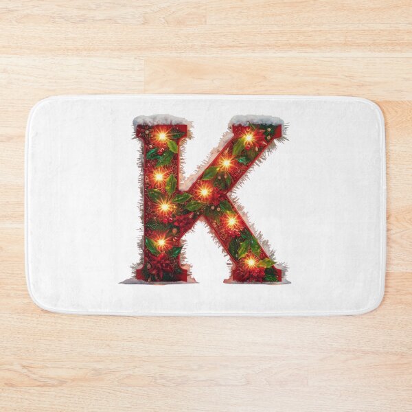 Item preview, Christmas Letter K Monogram – Festive Holiday Alphabet Design designed and sold by Cultradesign.