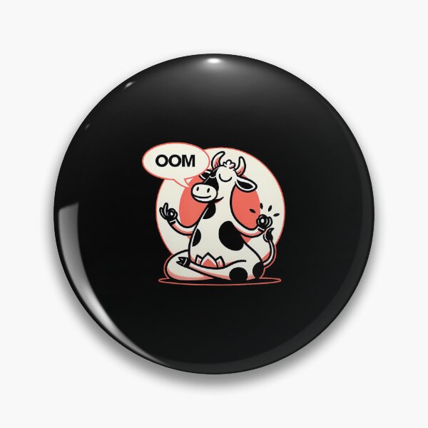 Item preview, Funny Cow Namaste Yoga Lotus Position Yoga Cow designed and sold by RebeccaCelia.