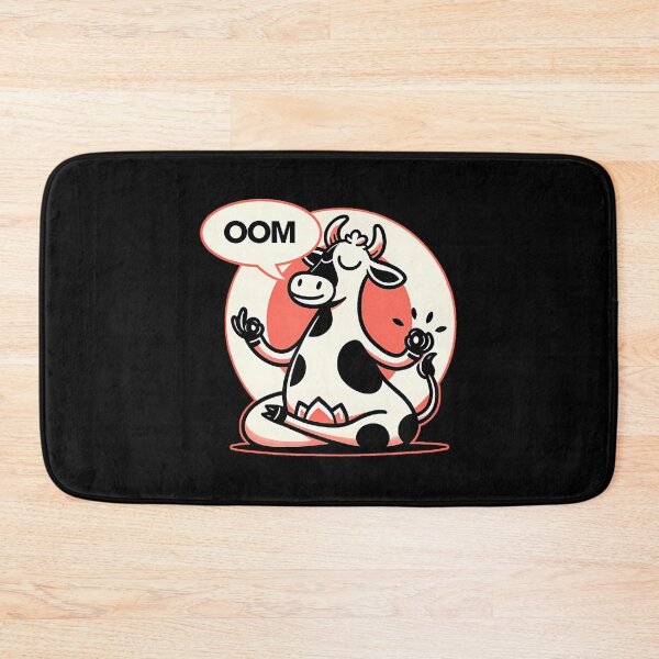 Item preview, Funny Cow Namaste Yoga Lotus Position Yoga Cow designed and sold by RebeccaCelia.