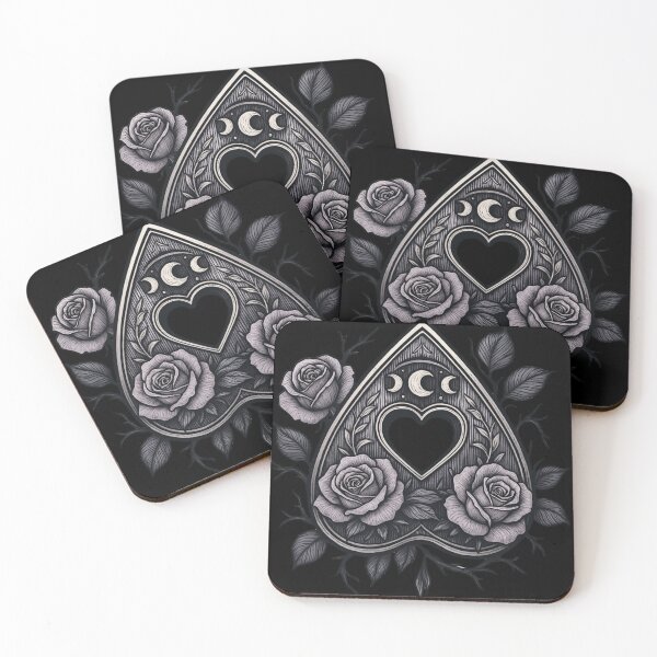 Item preview, Gothic Planchette With Roses – Witchy Occult Heart designed and sold by Mouraludia.