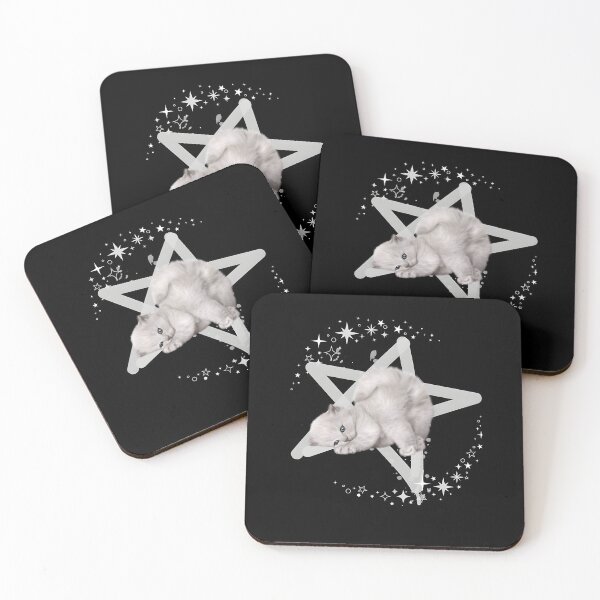 Item preview, Cute Mystic Cat On Pentagram With Stars designed and sold by PriscillaMarks.