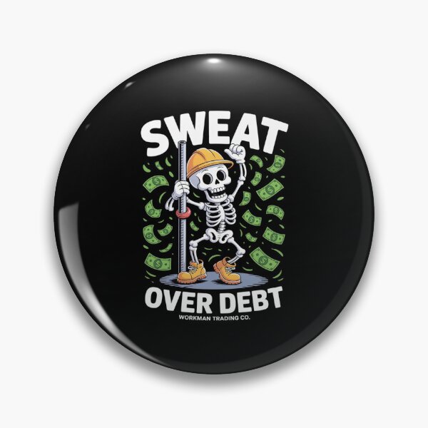 Item preview, Sweat Over Debt Worker Skeleton Motivational Halloween Funny designed and sold by HardcoreTour.