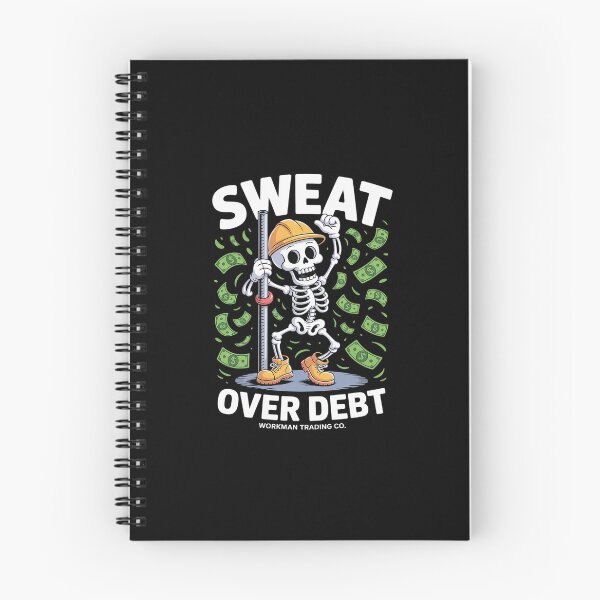 Item preview, Sweat Over Debt Worker Skeleton Motivational Halloween Funny designed and sold by HardcoreTour.