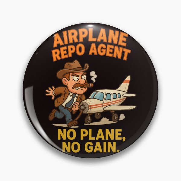 Item preview, Airplane Repo Agent – Funny Repossession Cartoon Scene designed and sold by Tadeusz1.