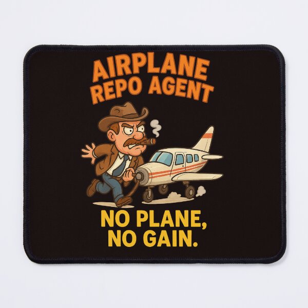 Item preview, Airplane Repo Agent – Funny Repossession Cartoon Scene designed and sold by Tadeusz1.