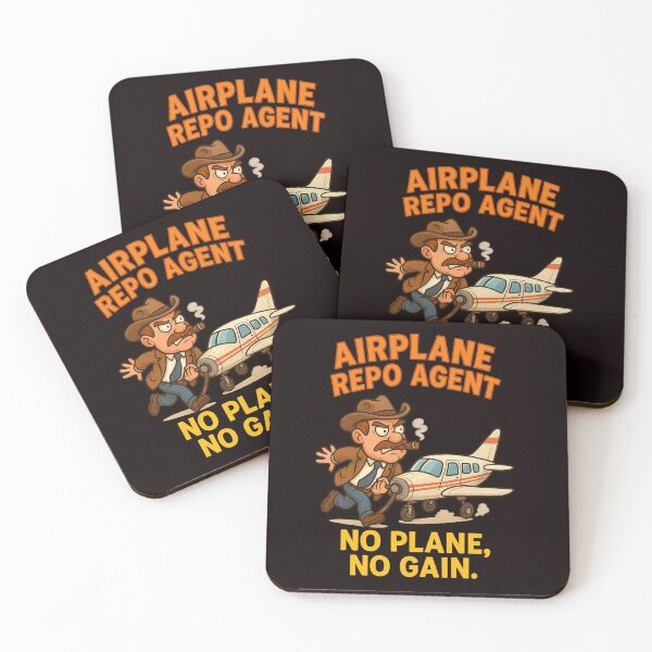 Item preview, Airplane Repo Agent – Funny Repossession Cartoon Scene designed and sold by Tadeusz1.