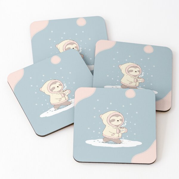 Item preview, Slow Winter Vibes – Cute Sloth With Hot Cocoa designed and sold by Rexyy Studio .