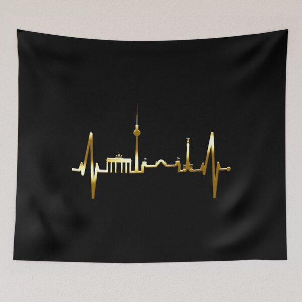 Item preview, Berlin Skyline German Heartbeat Germany Fan I Love Berlin designed and sold by TaraLiliana.