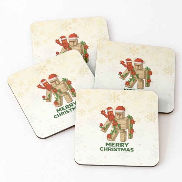 Item preview, Minecraft Seasonal Cheer with the Golems designed and sold by LyssasMindArt.