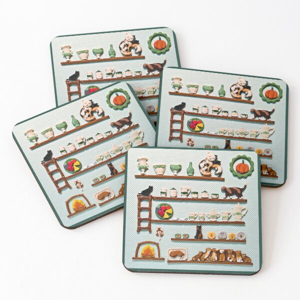 Item preview, Cats in the China Shop designed and sold by snowflakeglass.