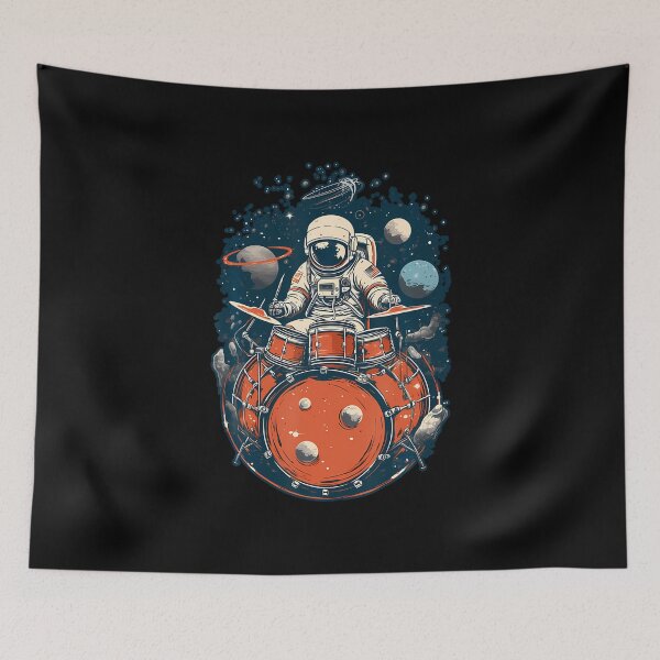 Item preview, Drum Playing Astronaut Astronaut Drummer Boy Space Drummer designed and sold by BeulahJoseph.