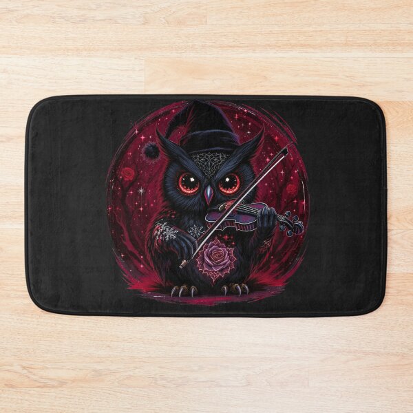 Item preview, Kawaii-Dark Owl – Christmas Violinist of Shadows | Gothic Owl with Violin designed and sold by ColorSplash123.